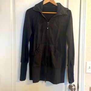 Lululemon Black Long Jacket with hood
